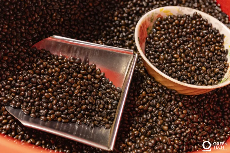 Roasted coffee beans ready for export